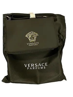 Versace Parfums Shoulder Bag Crossbody Promo Handbag Black & Gold Expandable • $45