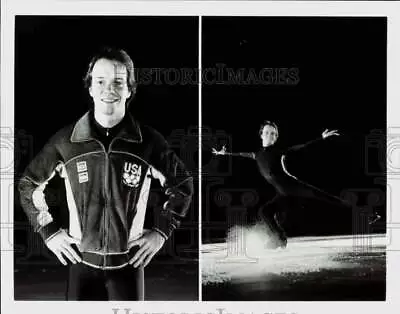 1984 Press Photo Scott Hamilton Skating At XIV Winter Olympics Games - Nod12970 • $16.99