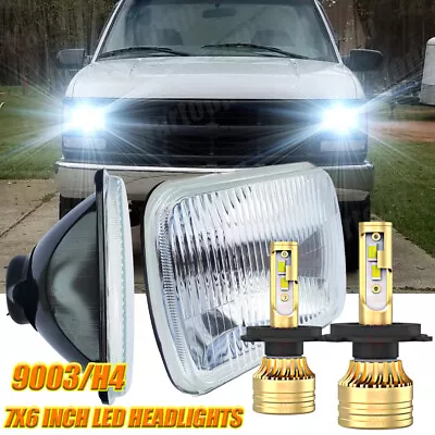 7x6  Led Headlight HI-Low Beam For Chevy C1500 C2500 C3500 Suburban Pickup • $128.79