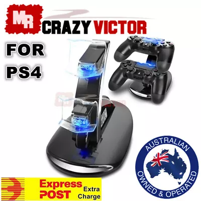 $12.95 • Buy USB Dual Charger Dock Charging Stand Cable For Sony PS4 Playstation Controller