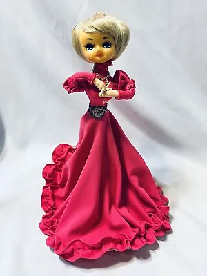 Vintage Bradley Doll Big Eyed Doll Made In Korea Pink Dress Missing Hat Not Work • $12.14