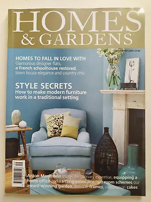 Homes And Gardens Magazine September 2000 • £5.75