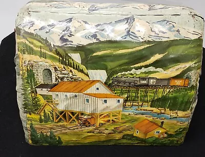 Vintage Marx Tin Litho Train Tunnel O Gauge Scenic Layout Mountains Mining Snow • $18