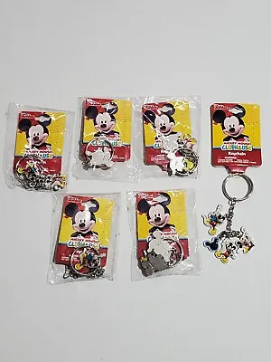 Disney Mickey Mouse Rock N Roll Metal 4 Charm Dangle Keychain Pack Of 6 • $8.90