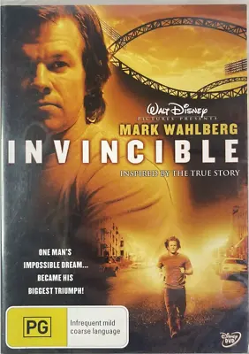 Invincible 2006 DVD Movie Sports Family Film Walt Disney Mark Wahlberg PAL 4 • £8.03