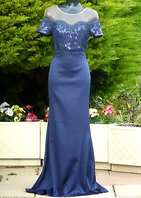 Goddiva Sequin Maxi Dress Size 08 UK Evening Wedding Cruise Ball PROM Party NEW • £49.99