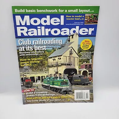 Model Railroader Magazine Feb 2016 Benchwork Improve Power Pickup DCC Crossing • $3.85