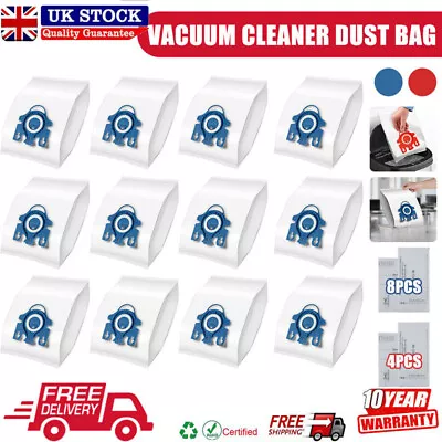 8X For Miele GN 3D Efficiency Vacuum Hoover Cleaner Dust Bags & Filters C2 C1 C3 • £9.99