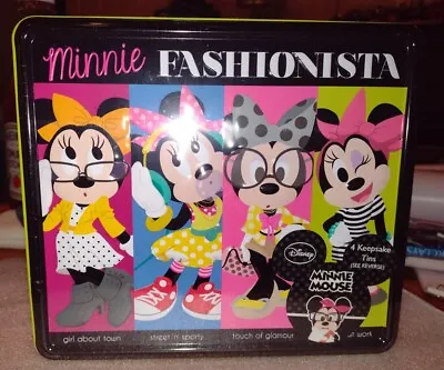 Disney Minnie Mouse Fashionista Set Of 4 Keepsake Storage Tins • £10.99