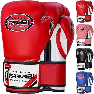 £14.99 • Buy Farabi Kids Boxing Gloves MMA Sparring Gloves Junior Mitts 6-oz 8-oz 