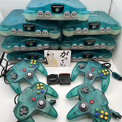 Nintendo 64 N64 Console Clear Blue/ice Blue Region Free Up To 4 Controllers • $98