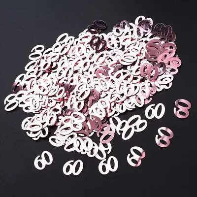 £1.89 • Buy ROSE GOLD Number Confetti 60th Birthday Party Table Girls Age Sprinkles LGT
