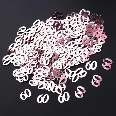 £2.29 • Buy ROSE GOLD Number Confetti 60th Birthday Party Table Girls Age Sprinkles LGT