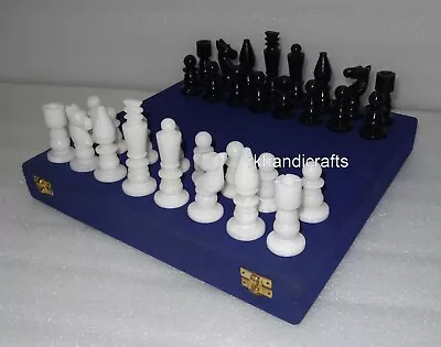 King Size 4 Inches Intricate Work Playing Coin White And Black Marble Chess Coin • $275