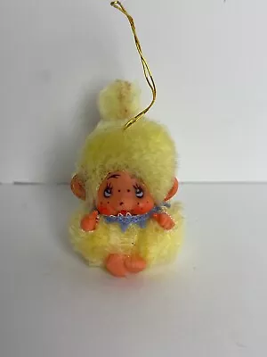 Vtg Small Furry Yellow Monkey Monchhichi Doll Korea 1970s • $14.95