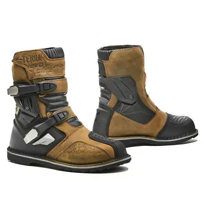 Motorcycle Boots | Forma Terra Evo Low UNBOXED Adventure Adv Brown Dual Short • $220