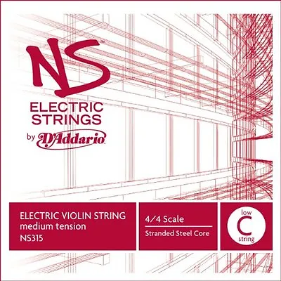 D'Addario NS Electric Violin Single Low C String 4/4 Scale Medium Tension • $21.99