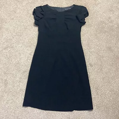 M & S Limited Collection Black Smart Knee Length Shift Dress Size 8 • £11