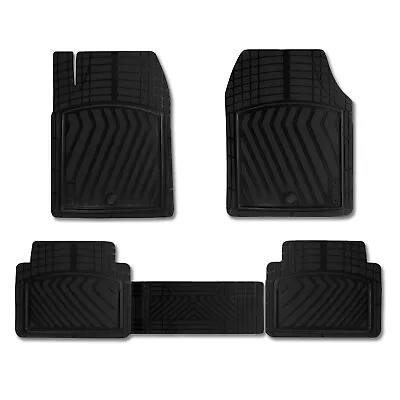 OMAC Car Floor Mats For All Weather Rubber Semi Custom Black Heavy Duty Fits Set • $39.90