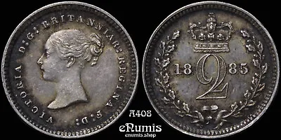 Great Britain Victoria 2 Pence 1885 Maundy Nicely Toned UNC • $57