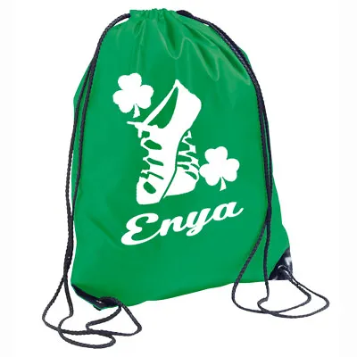 $37.06 • Buy Boys Girls Irish Dancing Personalised Bag Drawstring Backpack Gymsack Kids Name