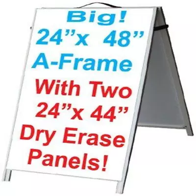 NEOPlex 24  X 48  Aluminum Sidewalk Sandwich Board A-frame Sign W/Dry Erase...  • $232.24