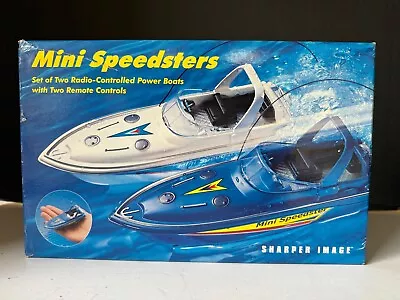 Sharper Image Mini Speedsters 2 Radio Controlled Power Boats NIB 50' Range • $36