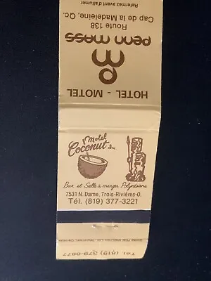 Vintage Tiki Matchbook: “Motel Coconut Inc” • $7.16