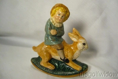 $169.99 • Buy Vaillancourt Folk Art Limited Ed. Boy On Rocking Rabbit Signed By Judi!