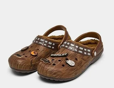 Star Wars Chewbacca X Crocs Classic Lined Clog Espresso 2023 Size 8 Men's New • $50