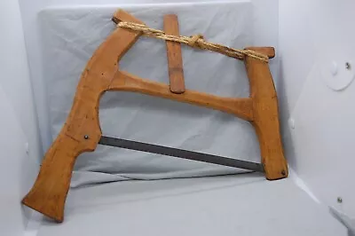 Antique Primitive Bow Saw Wood Rope 10  Blade Farm Find • $35