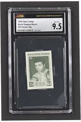 Cassius Clay (Muhammad Ali) 1964 Slania Stamps World Champion Boxers #23 CSG 9.5 • $100