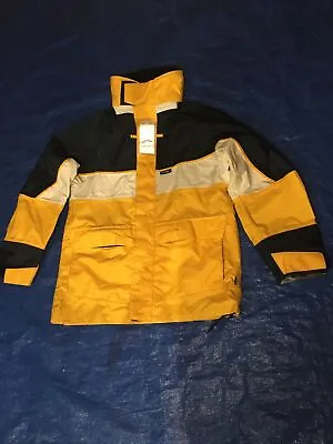 $79.97 • Buy Gill Men's Sailing Rain Coat Size M Yellow Blue Zip Up Breathable Waterproof