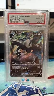 PSA 8 MINT Lugia V 186/195 Silver Tempest Alt Art Pokemon • $129.99