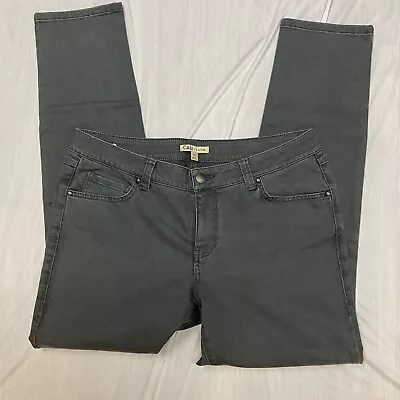 Cabi Jeans Bree Skinny In Graphite Grey Denim Stretch 5 Pocket Jeans Size 14 • $20