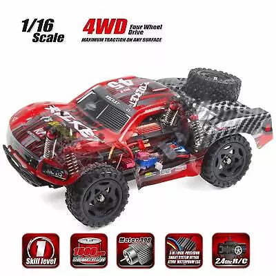 1/16 RC Truck 4WD High Speed Off-road 2.4Ghz RC Car Short Course Truck Gift • $59.50