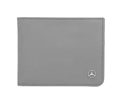 [Mercedes-Benz Collection] Genuine Leather Wallet B66959259 Silver Gray • $191.42