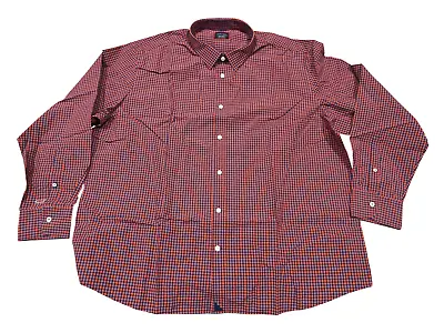 UNTUCKit Tardio Men's Long Sleeve Button Up Shirt Red Checker Regular Fit • $29.99