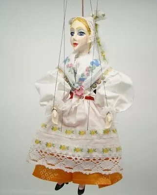 Marionette Girl In National Costume - Handmade Original Puppet • £142.80