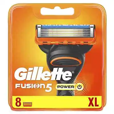 (B) Gillette Fusion 5 POWER Razor Blades 8 Pack -  GENUINE 🔥 BRAND NEW ✅ • £14.50