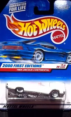 Hot Wheels 1964 Lincoln Continental Convertible # 36 2000 First Editions Sealed • $6.14