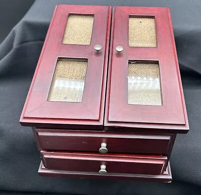 Vintage Kay Jewelrs Jewelry Box Made Of Solid Wood With Drawer & Organizer • $19