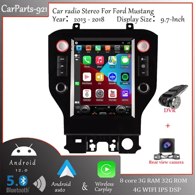 For Ford Mustang 2013-2018 Tesla Style Touch Screen Android Radio Bluetooth GPS • $598.69