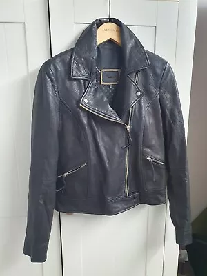 Massimo Dutti Leather Jacket Women Size Xs • £20