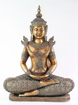 Feng Shui 12  India Bronze Buddha Dhyani Mudra Asian Home Decor. Peace Statues • $50.34