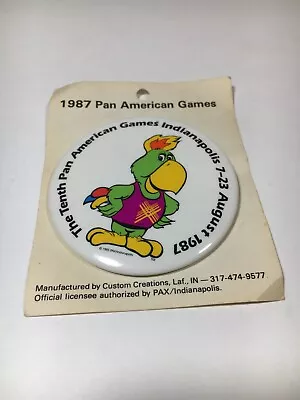 1987 Pan Am Games Button Pin Pan American Indianapolis Souvenir • $21.49