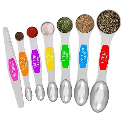 Magnetic Measuring Spoons Set - Stainless Steel Double Sided Measuring Spoons... • $16.76