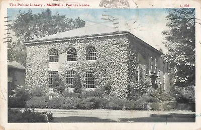 The Public Library Meadville Pennsylvania PA 1946 Postcard • $7.95