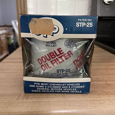 Vintage STP Double Oil Filter STP-25 • $12.99