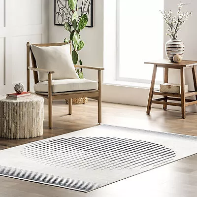 NuLOOM Francesca Machine Washable Contemporary Moon Area Rug In Grey • $86.94